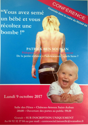 Affiche de la conférence de Patrick Ben Soussan Affiche de la conférence de Patrick Ben Soussan
